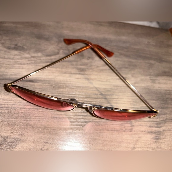 Rose Colored Aviator Glasses - Picture 2 of 4